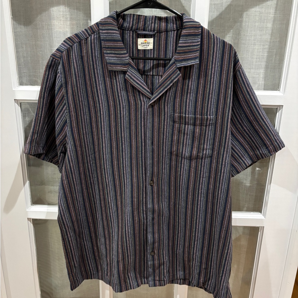 Marine Layer Multicolor Striped Button Down Shirt